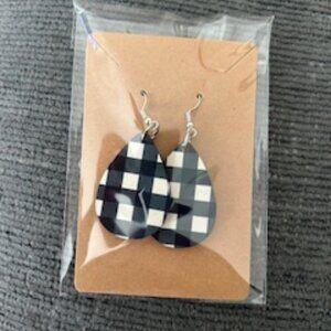 Buffalo Plaid Teardrop Earrings - NWT (1/$10 or 2/$15)